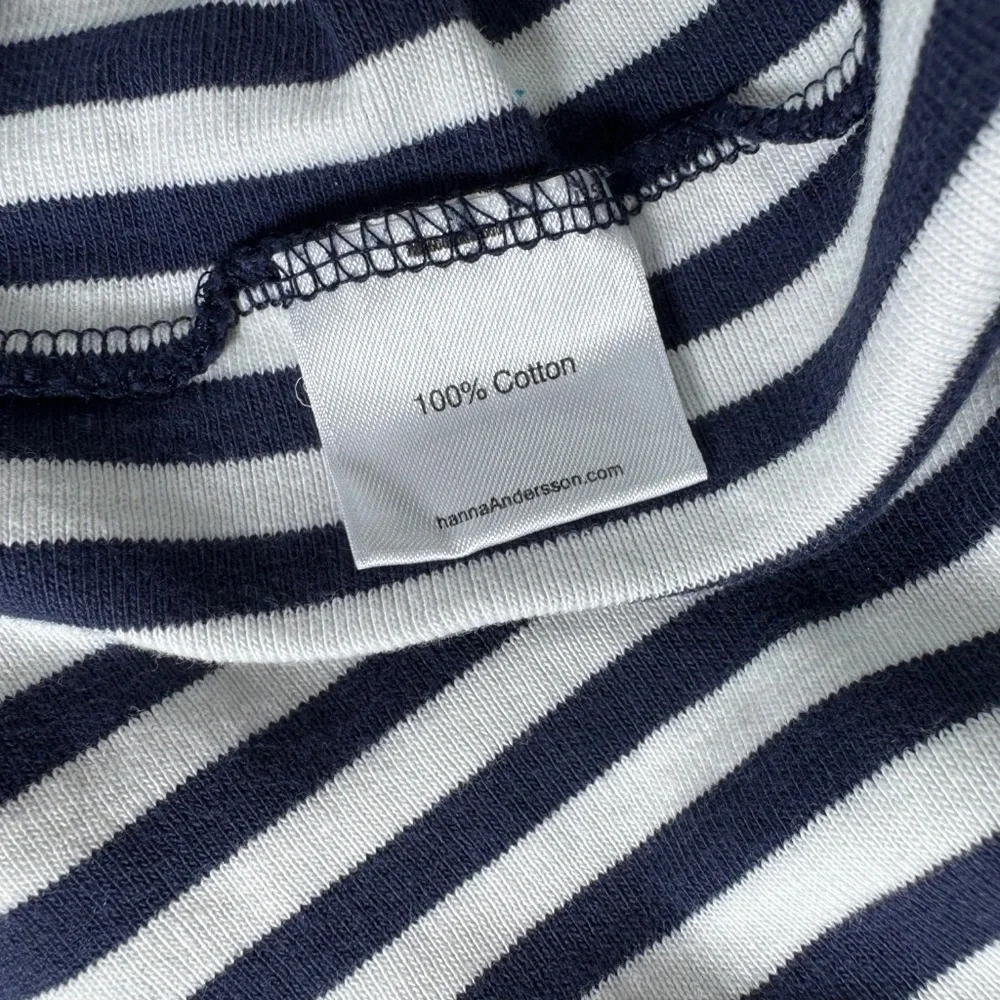 Hanna Andersson Navy/White Striped‎ Play Dress Sz 5